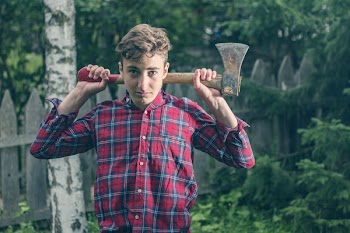 Man Holding an Axe