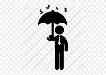 Man Holding An Umbrella Under Dollars Money Rain Free - Man Holding An Umbrella Under Dollars Money Rain Free