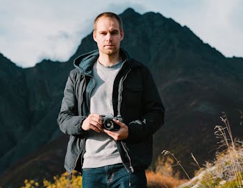man holding camera