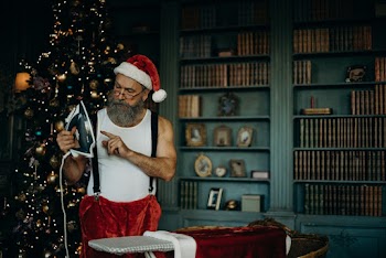 Man Holding Clothes Iron