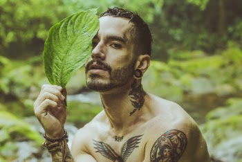 Man Holding Green Leaf