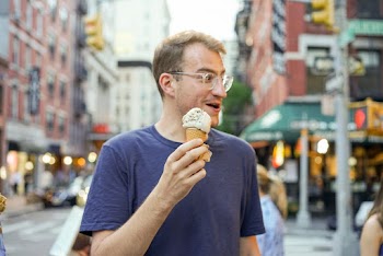 Man Holding Ice Cream