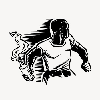 Man holding molotov cocktail drawing, | Free PSD - rawpixel