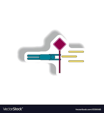 Man holding road sign in storm hurracian disaster vector image