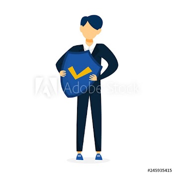 Man holding shield as metaphor of insurance