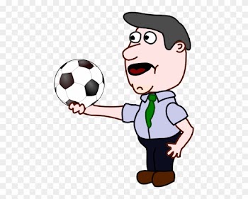 Man Holding Small Ball Clip Art At Clker - Soccer Ball Clip Art