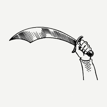 Man holding sword drawing, vintage | Free PSD - rawpixel