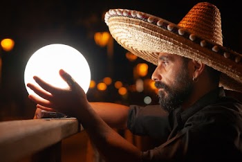 Man Holding White Light