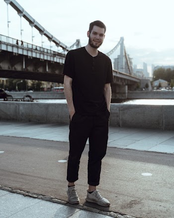 Man In Black Crew-neck Shirt
