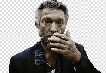 Man in black jacket smoking cigarette, Vincent Cassel Smoking transparent background PNG clipart