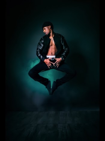 Man in Black Leather Jacket