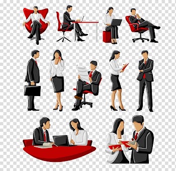 Man in black suit illustration, Businessperson Illustration, Business people talking transparent background PNG clipart