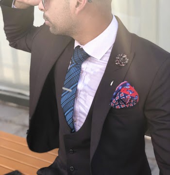 Man in Black Suit Jacket