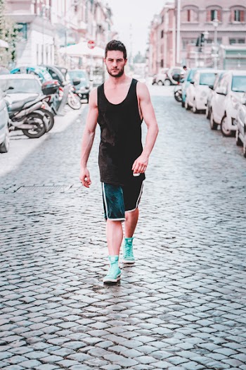 Man In Black Tank Top