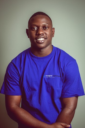 Man In Blue Crew Neck T-shirt