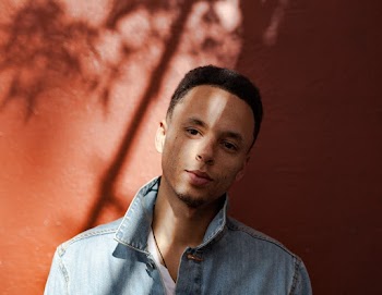Man in Blue Denim Collared Top
