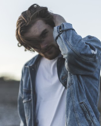 Man in Blue Denim Jacket