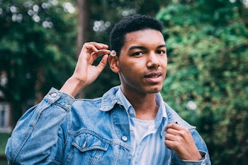 Man in Blue Denim Jacket