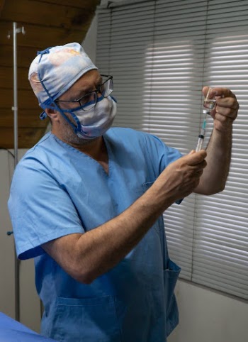 Man In Blue Scrubs