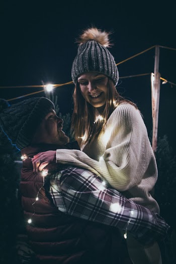 Man in Brown Vest and Gray Knit Cap