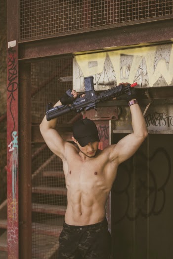 Man In Camouflage Bottoms