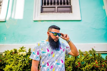 Man In Colourful Crew Neck Shirt
