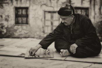 Man in Cross Sitting Position Outdoors