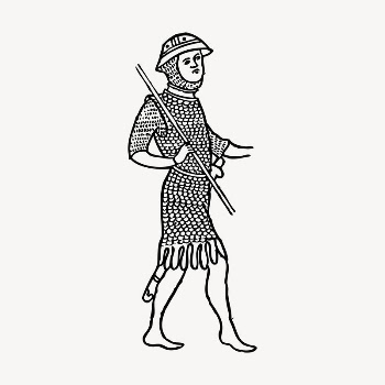 Man in cuirass drawing, vintage | Free Vector - rawpixel