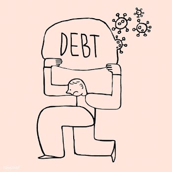 Man in debt during the coronavirus crisis element vector | Free  vector - 2307377