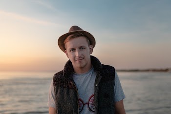 Man in Gray Crew-neck Top