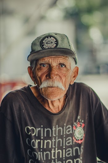 Man in Gray Fitted Cap