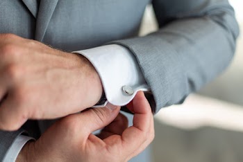 Man In Gray Suit Jacket