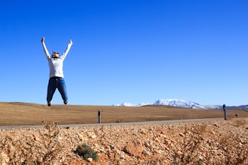 Man in Jumping Gesture