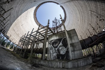 Man in Mask Graffiti on Wall