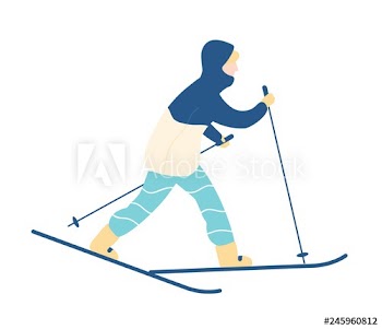 Man in snowsuit taking part in race, cross-country or Nordic skiing competition