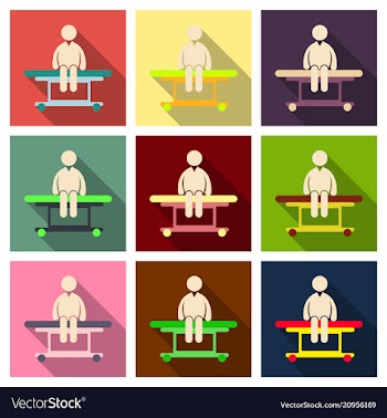 Man is sitting on a medical couch isolated vector image