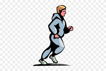 Man Jogging Royalty Free Vector Clip Art Illustration - Food