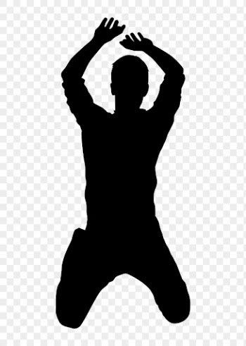 Man jumping png silhouette, hands | Free PNG - rawpixel