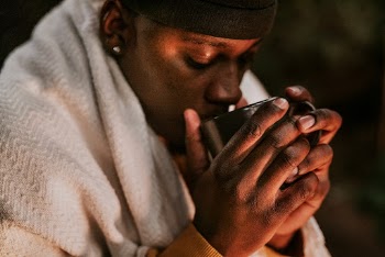 Man keeping warm with hot | Free Photo - rawpixel