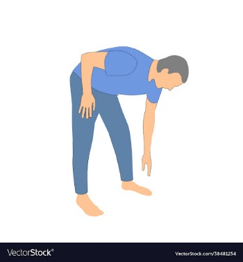 man leaned forward posture a person when