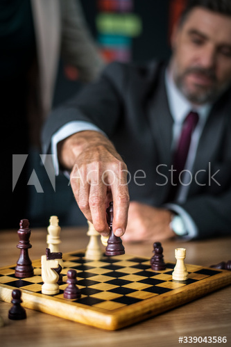 Man making his next move