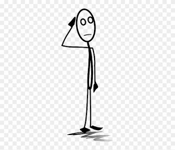 Man, Military, Salute, Stickman, Stick Figure - Confused Stick Figure Png