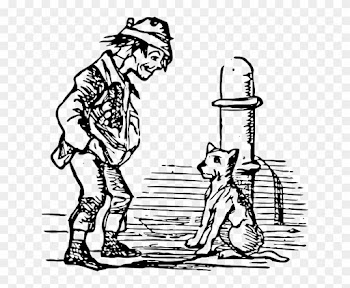 Man, Money, Dog, Pet, Animal, Coloring, Beggar - Outline Of A Beggar