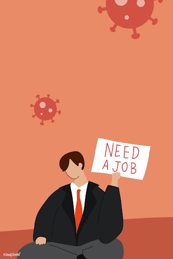 Man needs a job unemployment due to coronavirus vector | Free  vector - 2307593