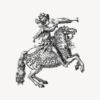 Man on horse collage element, | Free Vector Illustration - rawpixel