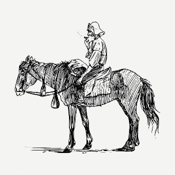 Man on horseback drawing, vintage | Free PSD - rawpixel