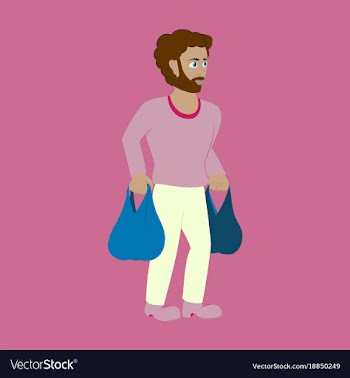 Man on shopping with packages vector image