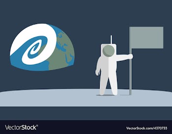Man on the moon vector image