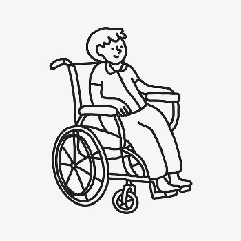 Man on wheelchair doodle clipart, | Free Vector Illustration - rawpixel