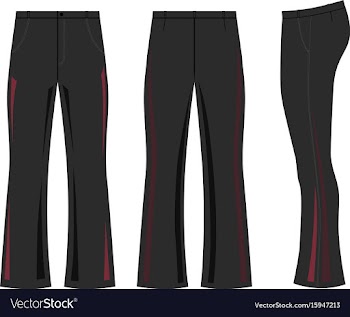 Man outlined dark template skinny flare pants vector image